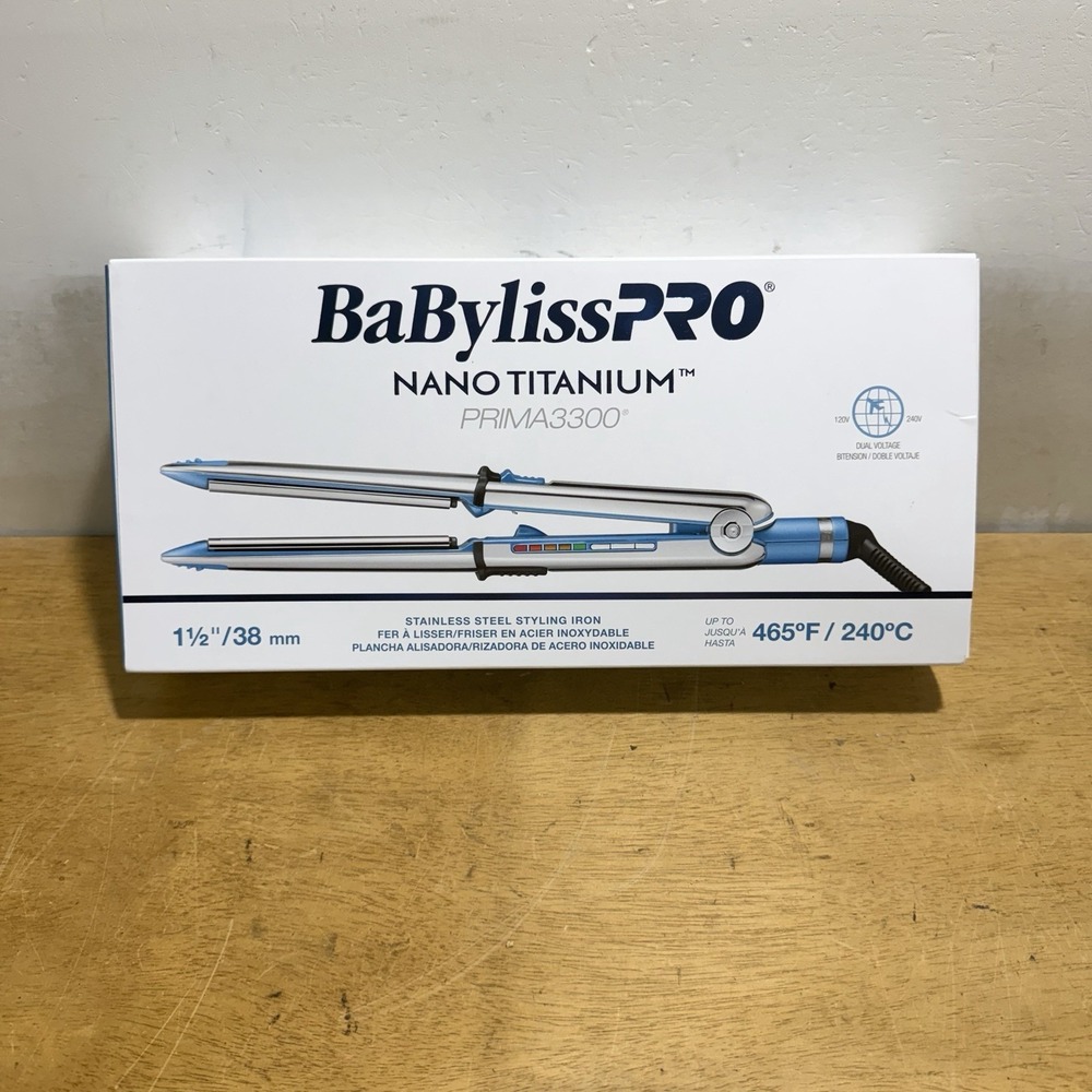 BaByliss PRO Nano Titanium Prima3300 1.5" Styling Iron BNT3300TUC NEW